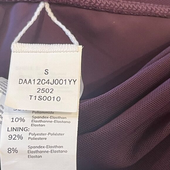 Cupshe Purple One Shoulder Bikini Set Small Mesh Ruched Skirt Swimwear Women’s - Picture 6 of 8